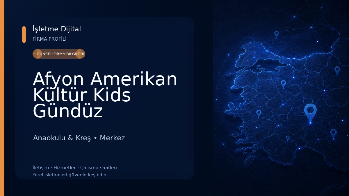 Afyon Amerikan Kültür Kids Gündüz Bakımevi Anaokulu & Kreş