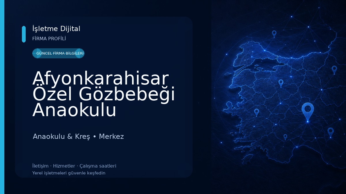 Afyonkarahisar Özel Gözbebeği Anaokulu Geleceğin büyükleri için sizinleyiz Anaokulu & Kreş