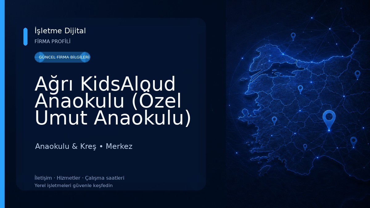 Ağrı KidsAloud Anaokulu (Özel Umut Anaokulu) Anaokulu & Kreş