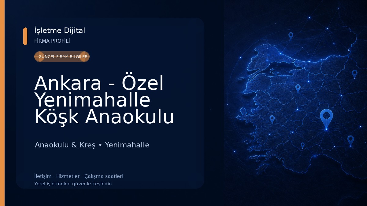 Ankara - Özel Yenimahalle Köşk Anaokulu Anaokulu & Kreş