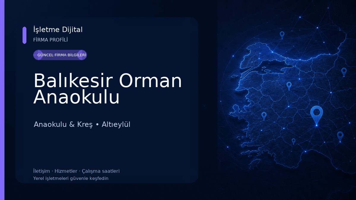 Balıkesir Orman Anaokulu Anaokulu & Kreş