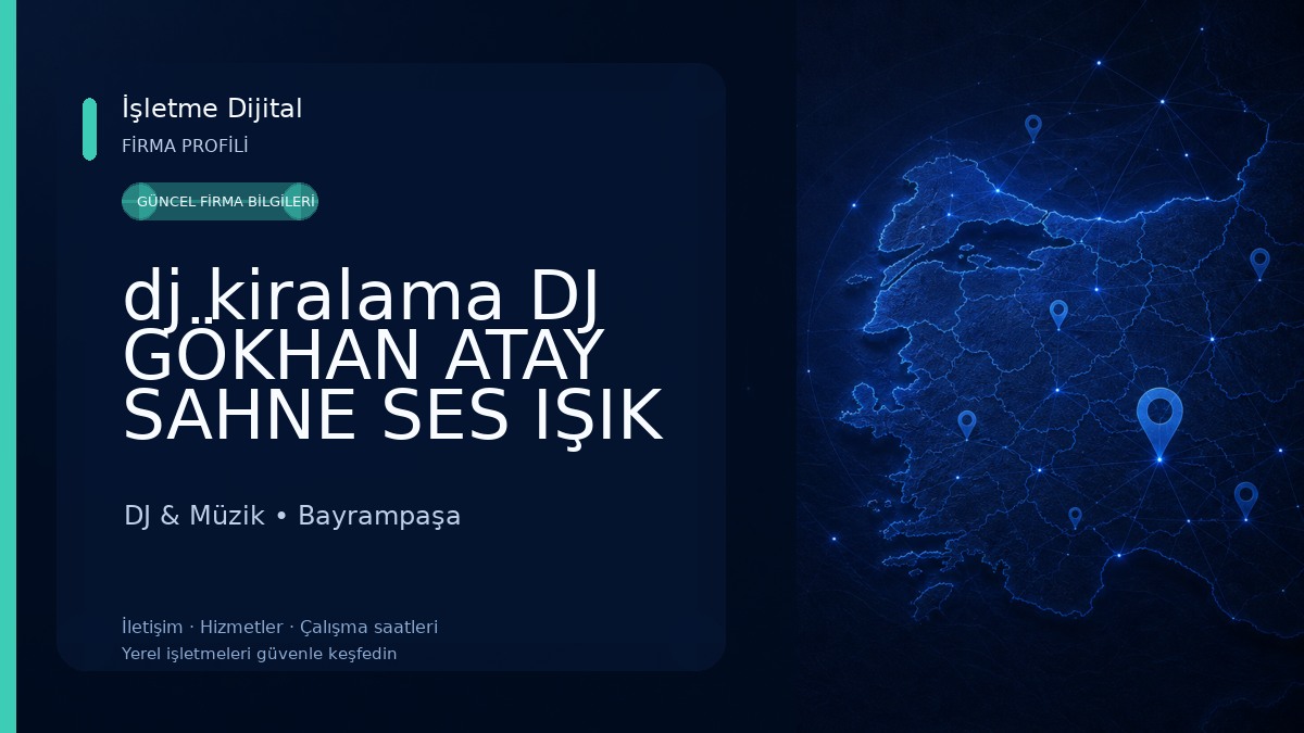 dj kiralama DJ GÖKHAN ATAY SAHNE SES IŞIK GÖRÜNTÜ SİSTEMLERİ DJ & Müzik