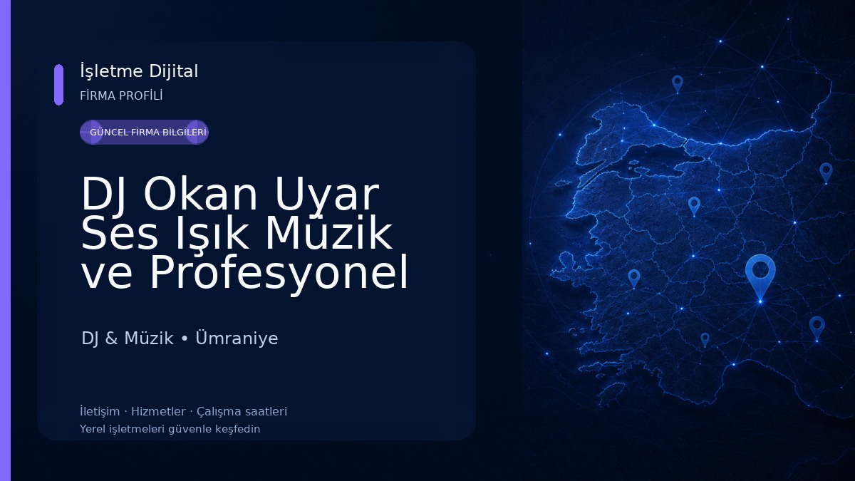 DJ Okan Uyar Ses Işık Müzik ve Profesyonel Dj Organizasyon Hizmetleri DJ & Müzik