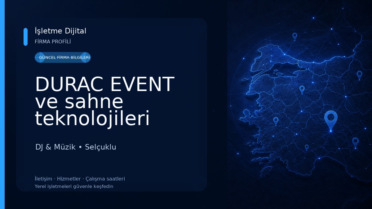 DURAC EVENT ve sahne teknolojileri san.tic.ltd.şti DJ & Müzik