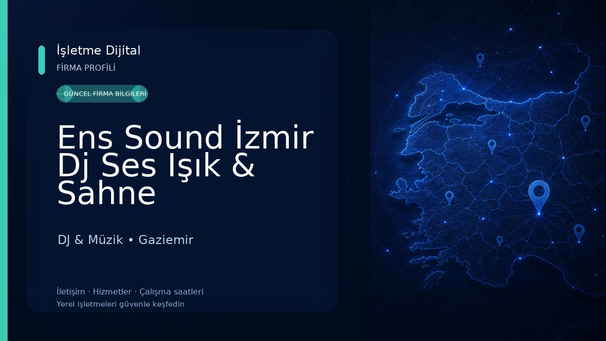Ens Sound İzmir Dj Ses Işık & Sahne Sistemleri Kiralama DJ & Müzik