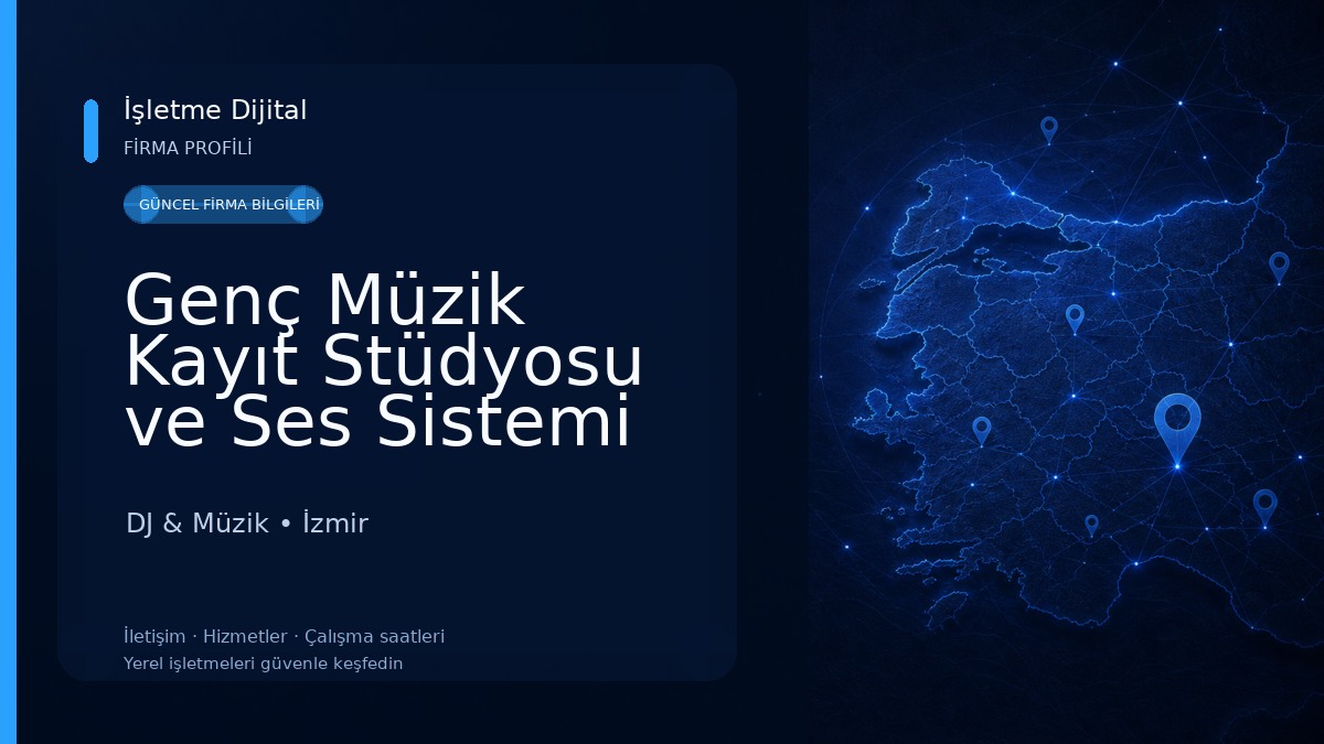 Genç Müzik Kayıt Stüdyosu ve Ses Sistemi Kiralama DJ & Müzik