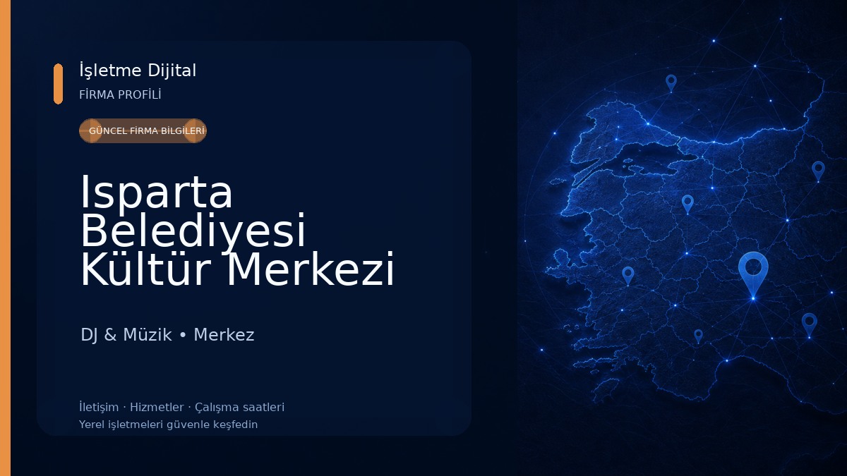 Isparta Belediyesi Kültür Merkezi DJ & Müzik