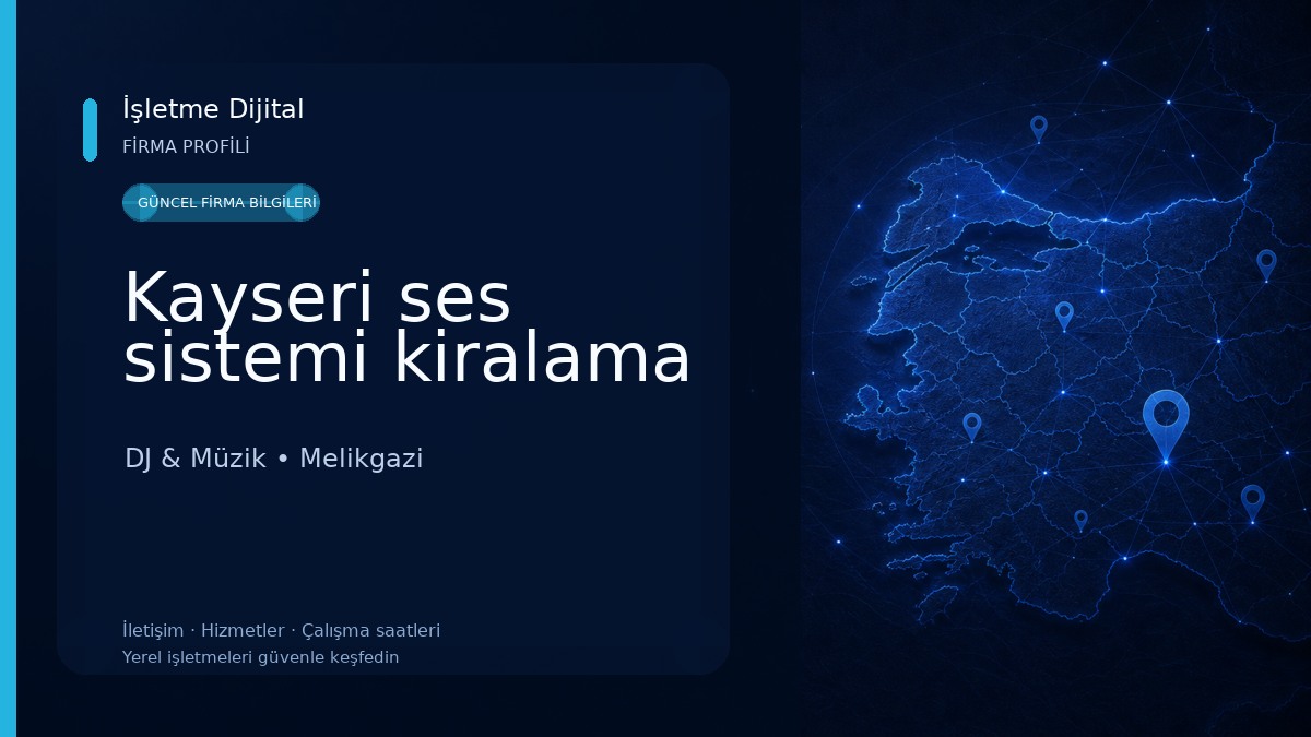 Kayseri ses sistemi kiralama DJ & Müzik