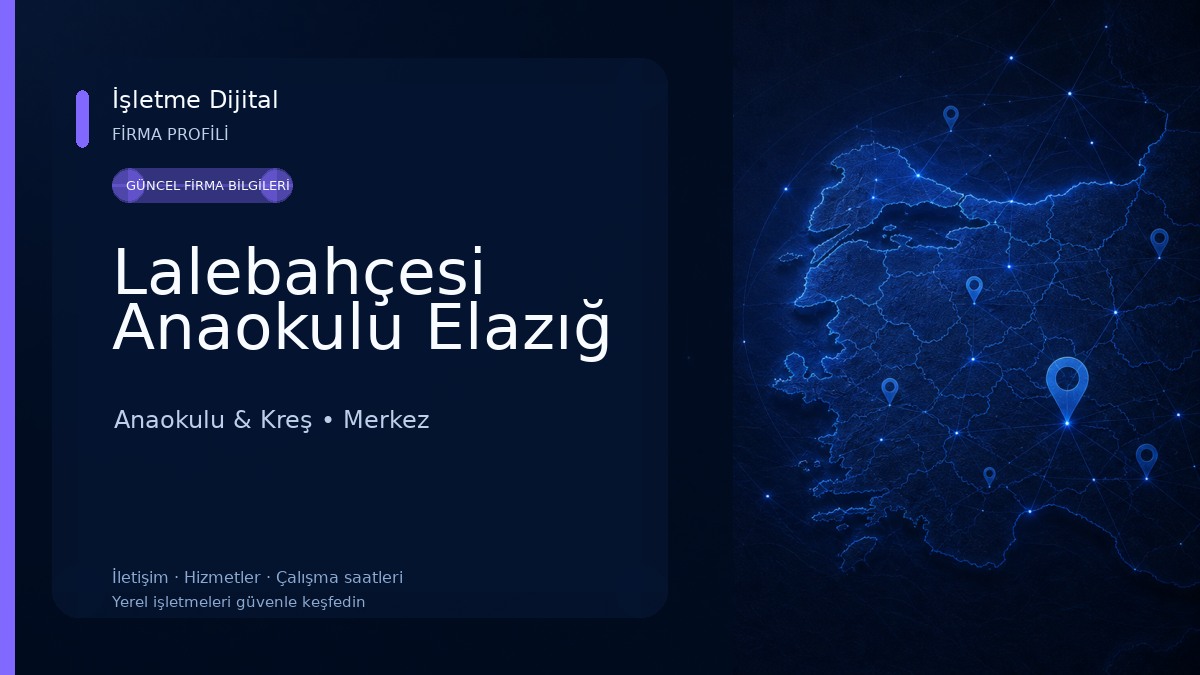 Lalebahçesi Anaokulu Elazığ 