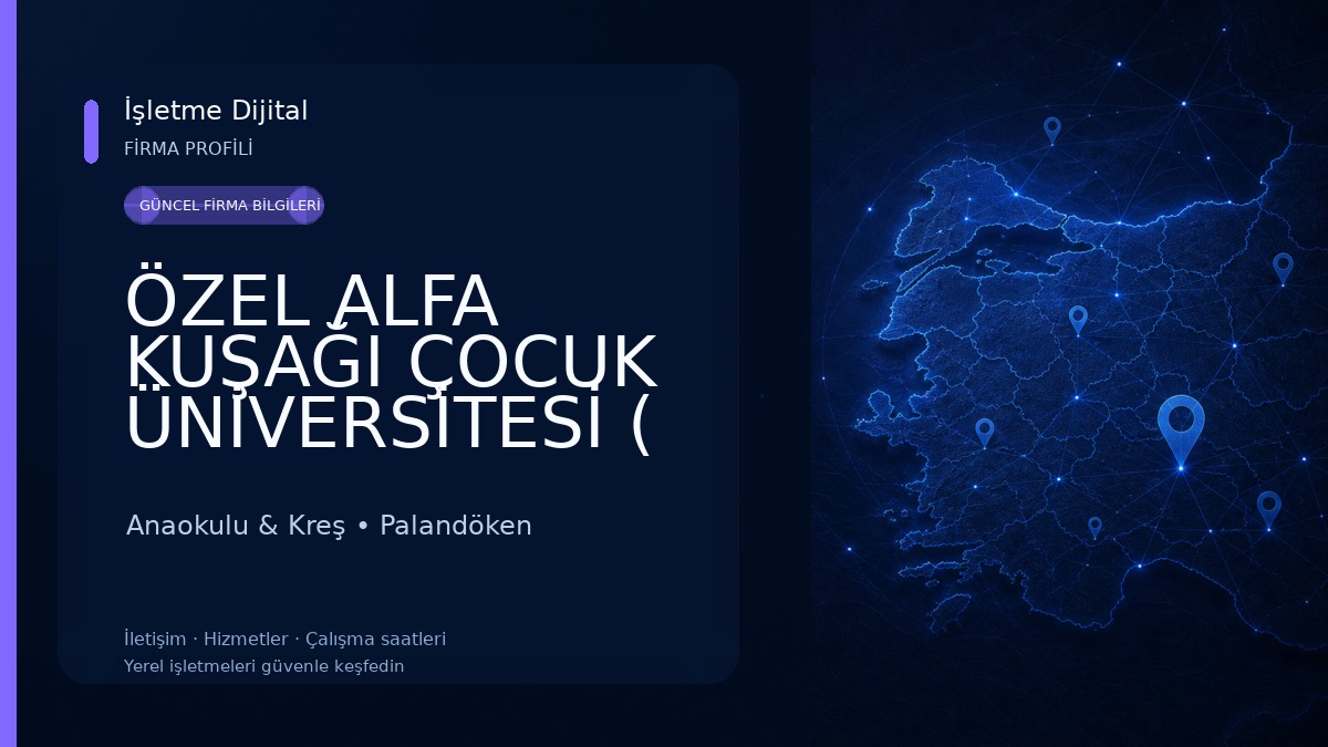 ÖZEL ALFA KUŞAĞI ÇOCUK ÜNİVERSİTESİ ( ANAOKULU ) Anaokulu & Kreş
