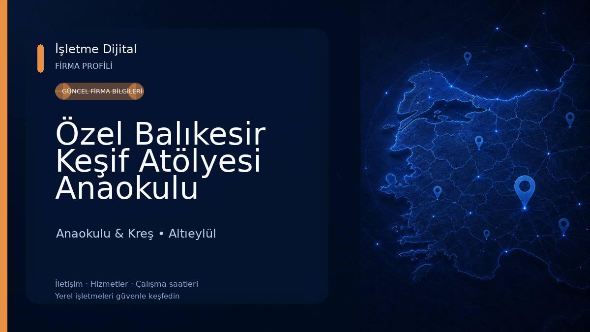Özel Balıkesir Keşif Atölyesi Anaokulu Anaokulu & Kreş