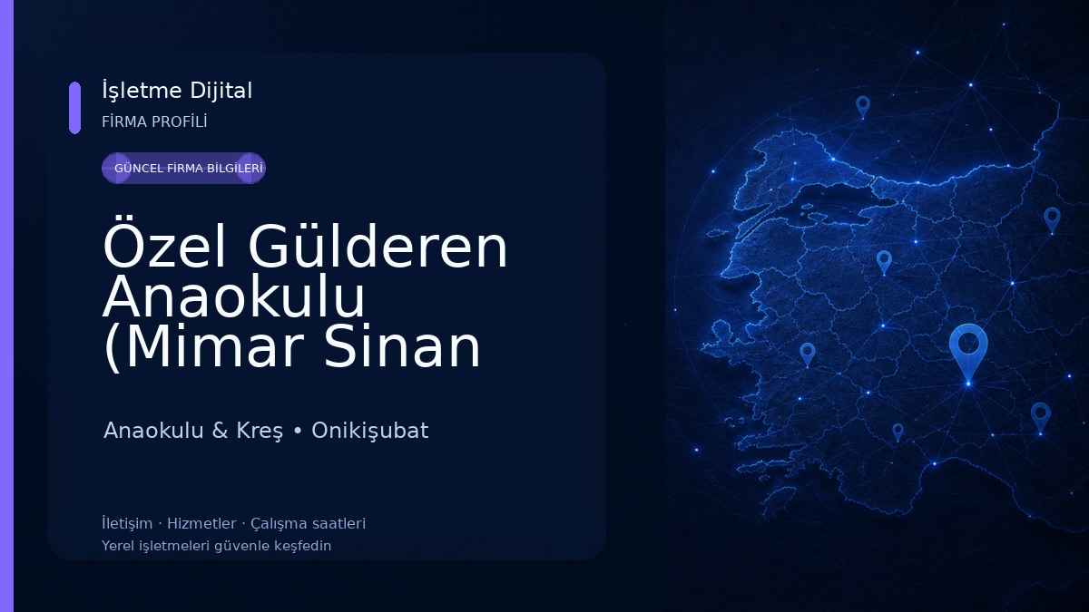 Özel Gülderen Anaokulu (Mimar Sinan mah.) Anaokulu & Kreş