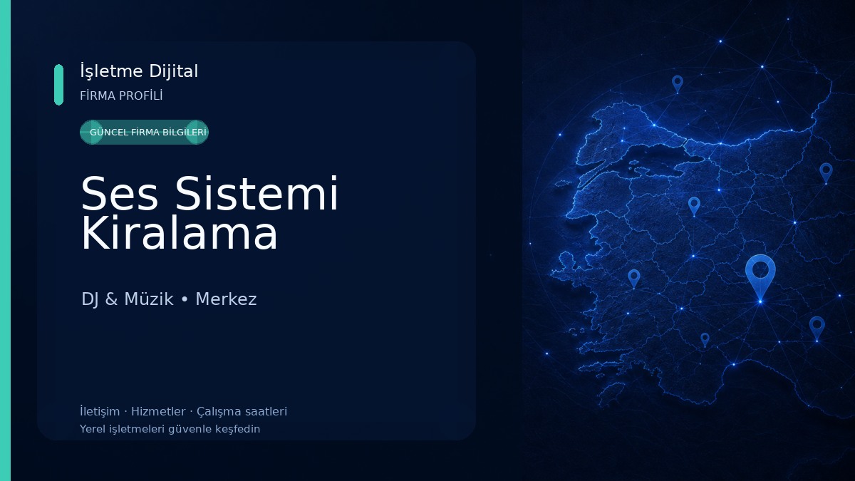 Ses Sistemi Kiralama 