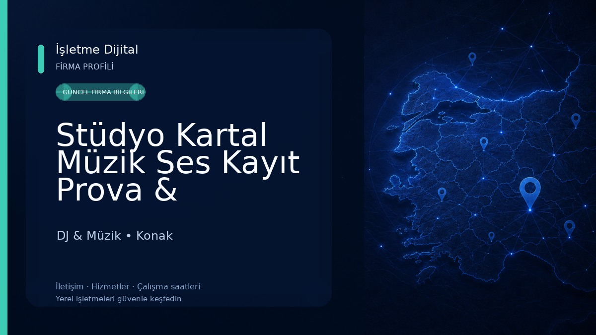 Stüdyo Kartal Müzik Ses Kayıt Prova & Backline Hizmetleri DJ & Müzik