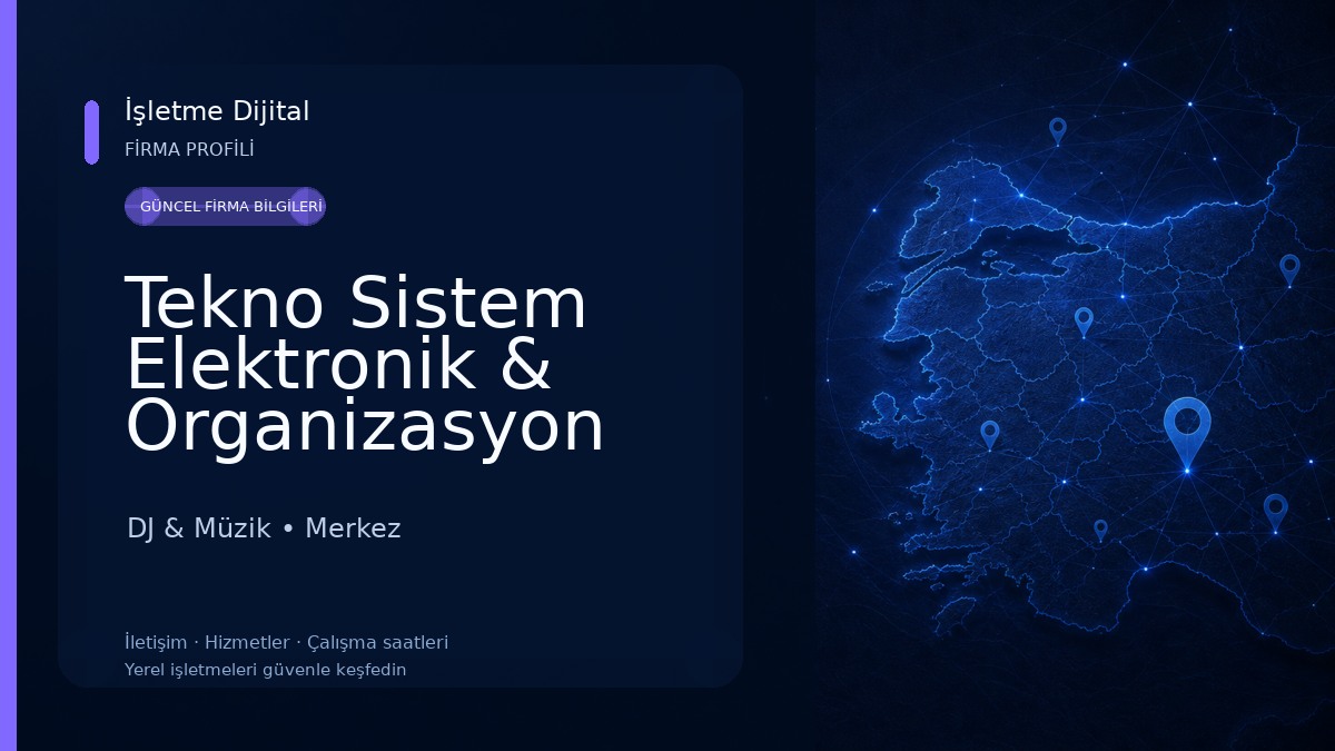 Tekno Sistem Elektronik & Organizasyon DJ & Müzik
